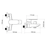 Змішувач для ванни Lidz Tani 0061 (з душовим гарнітуром) Chrome (SD00051087) Фото - 4