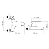 Смеситель для ванны Lidz Tani 006 (с душевым гарнитуром) Chrome (SD00051088) Фото - 6