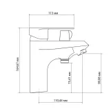 Змішувач для ванни Lidz Tani 011F на борт (з душовим гарнітуром) Chrome (SD00051101) Фото - 5
