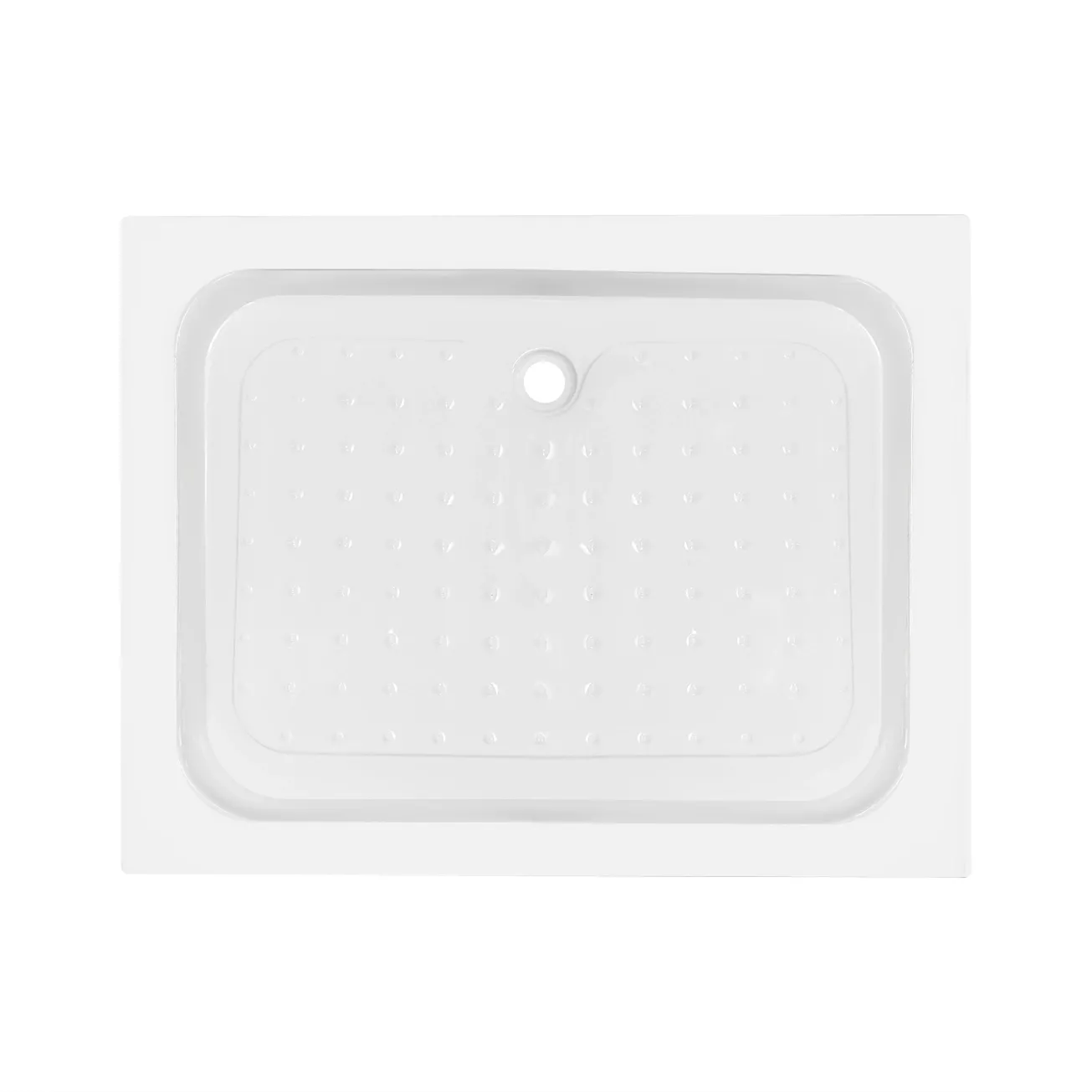 Душевой поддон Lidz KAPIELKA ST100x80х14 низкий, прямоугольный, диаметр слива 52 мм 