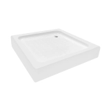 Душовий піддон KAPIELKA ST80x80х14 низький, квадратний, діаметр зливу 52 мм Lidz Фото - 2