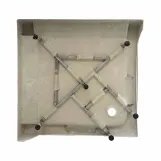 Душевой поддон Lidz KAPIELKA ST80x80х14 низкий, квадратный, диаметр слива 52 мм  Фото - 3