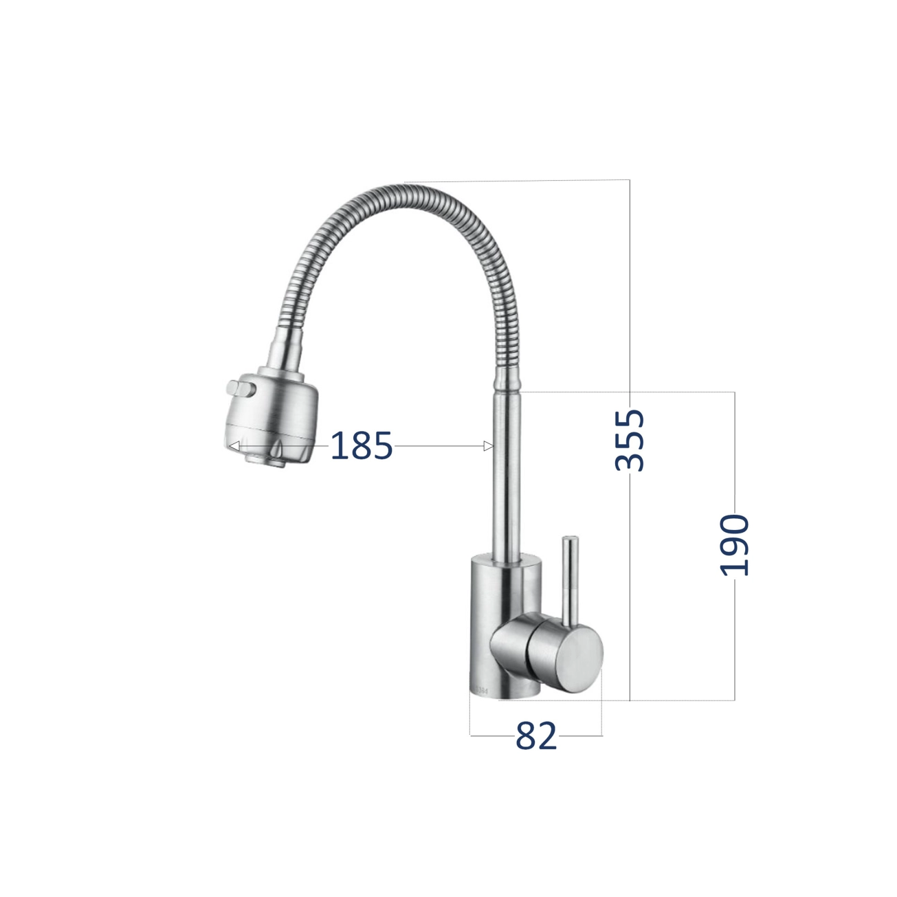 Змішувач для кухні Lidz Aria 015F41 з гнучким виливом (k35) LDARI015F41NKS45306 Nickel Фото - 1