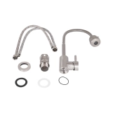 Змішувач для кухні Lidz Aria 015F41 з гнучким виливом (k35) LDARI015F41NKS45306 Nickel Фото - 5