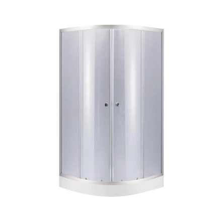 Душевая кабина Lidz Latwa SC80x80.SAT.LOW.GR, стекло тон. 4 мм + Lidz Душевой поддон KAPIELKA ST80x80x15