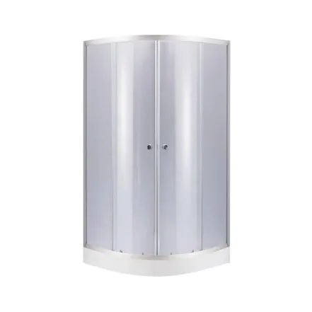 Душевая кабина Lidz Latwa SC80x80.SAT.LOW.GR, стекло тон. 4 мм + Lidz Душевой поддон KAPIELKA ST80x80x15