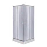 Душова кабіна Lidz Wawel SC90x90.SAT.LOW.GR, скло тон. 4 мм + Lidz Душовий піддон KAPIELKA ST90x90х14