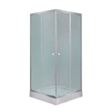 Lidz Wawel SC80x80.SAT.LOW.FR Душевая кабина квадратная, стекло Frost 4 мм + Lidz Душевой поддон KAPIELKA ST80x80х14