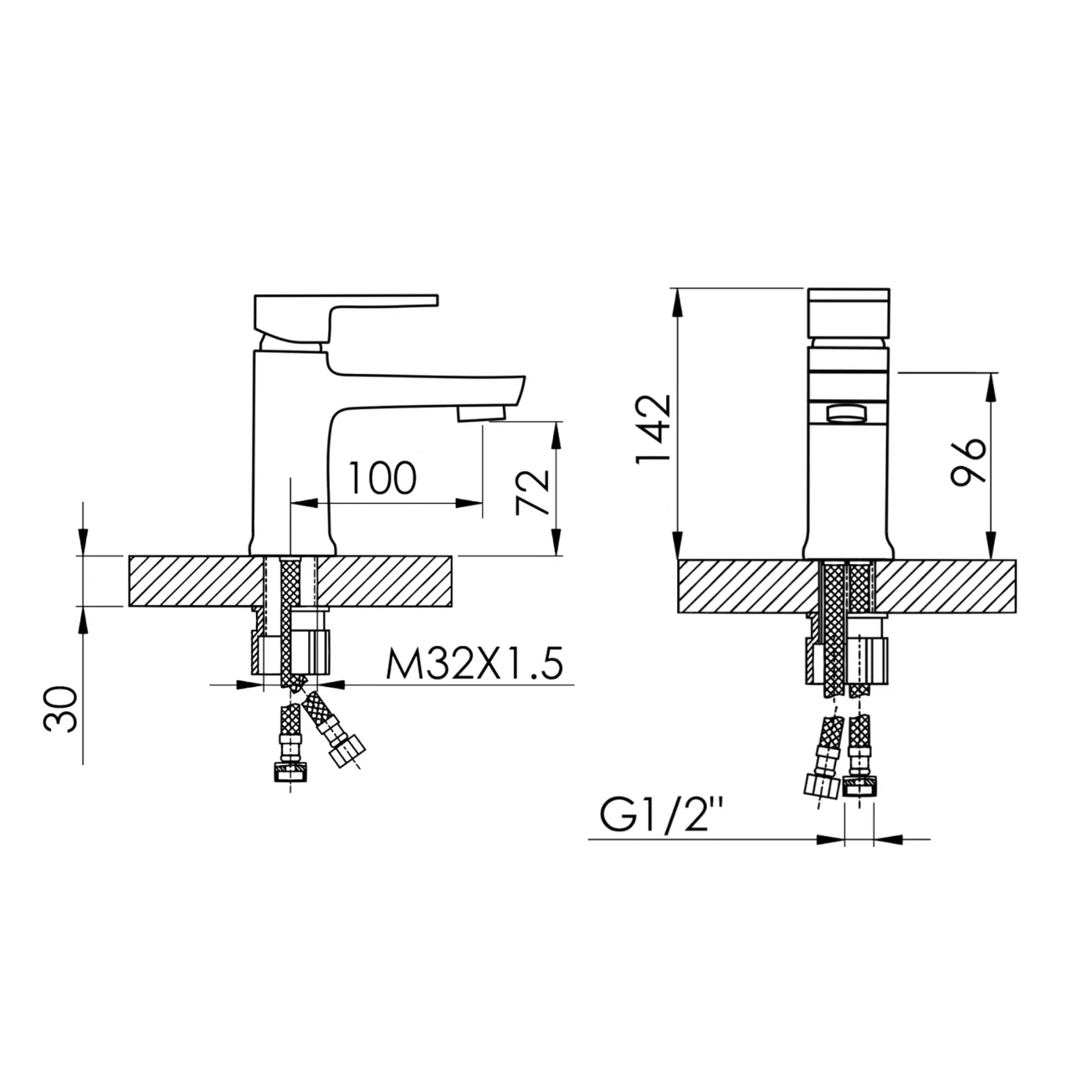Смеситель для раковины Lidz Wawel 001 (k35) LDWAW001CRM45387 Chrome Фото - 1