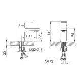 Смеситель для раковины Lidz Wawel 001 (k35) LDWAW001CRM45387 Chrome Фото - 1