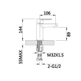Смеситель для раковины Lidz Latwa 001 (k35) LDLAT001WHI45423 White Фото - 1