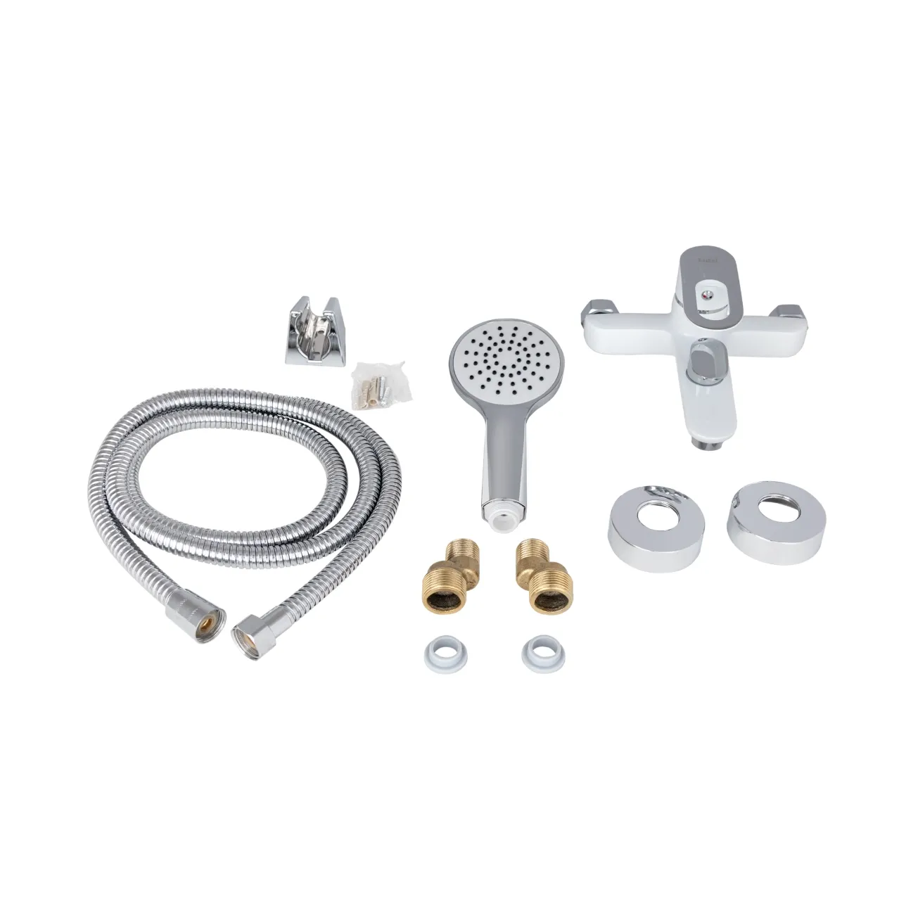 Змішувач для ванни Lidz Latwa 006 (з душовим гарнітуром) (k35) LDLAT006WHI45424 White Фото - 5