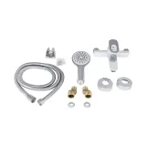Змішувач для ванни Lidz Latwa 006 (з душовим гарнітуром) (k35) LDLAT006WHI45424 White Фото - 5