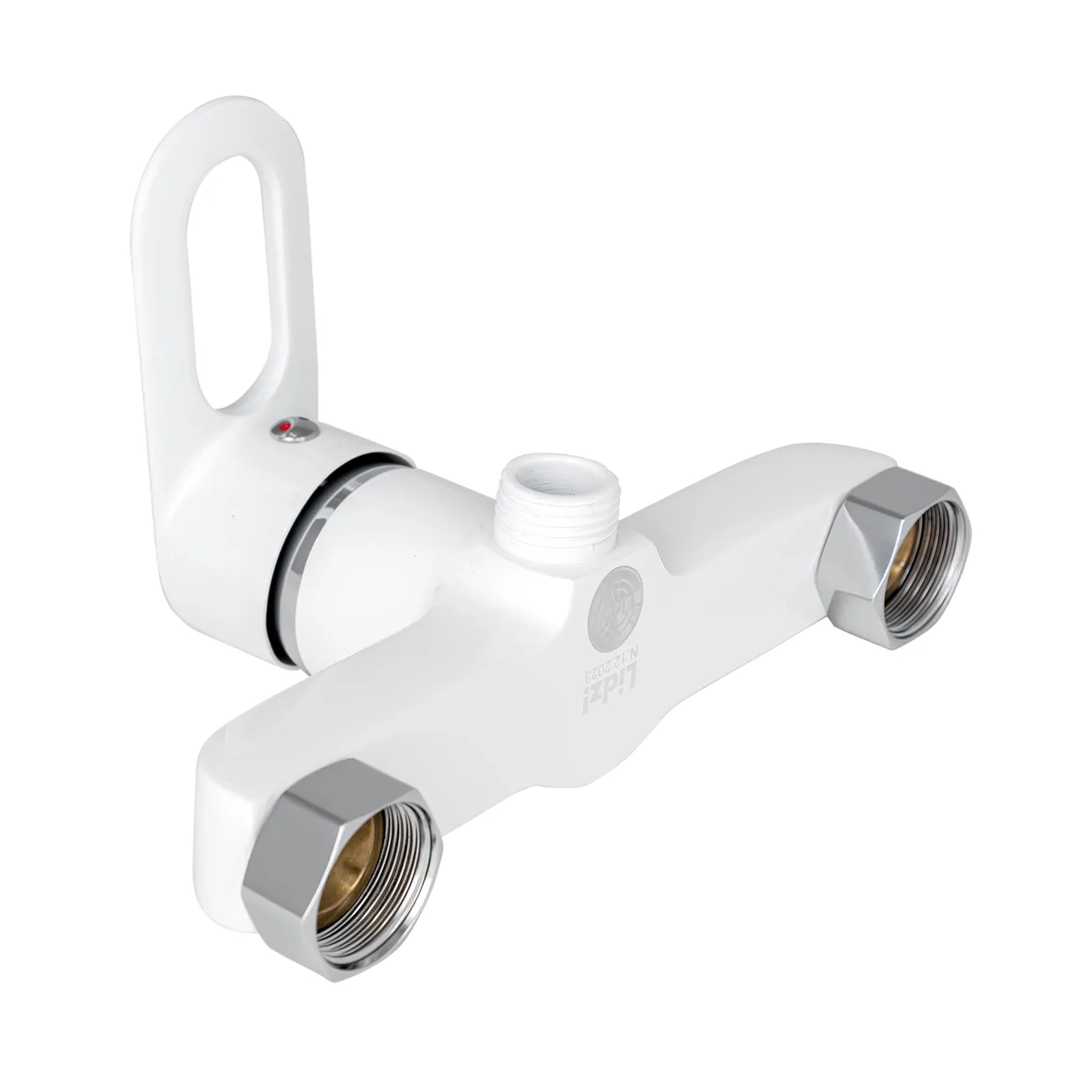 Смеситель для душа Lidz Latwa 010 (с душевым гарнитуром) (k40) LDLAT010WHI45426 White Фото - 2