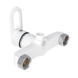 Змішувач для душу Lidz Latwa 010 (з душовим гарнітуром) (k40) LDLAT010WHI45426 White Фото - 2