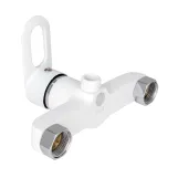 Смеситель для душа Lidz Latwa 010 (с душевым гарнитуром) (k40) LDLAT010WHI45426 White Фото - 2