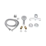 Смеситель для душа Lidz Latwa 010 (с душевым гарнитуром) (k40) LDLAT010WHI45426 White Фото - 4