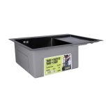 Мийка для кухні інтегрована Lidz Handmade H6350BR крило праворуч (LDH6350BRPVD45590) Brushed Black PVD 3,0/1,0 мм Фото - 4