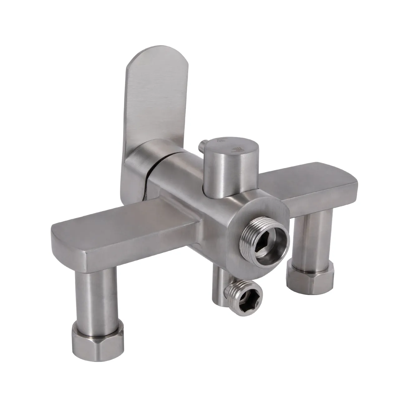 Смеситель для ванны Lidz Luna 005 (с душевым гарнитуром) (k35) LDLUN005NKS46093 Nickel Фото - 3
