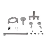 Смеситель для ванны Lidz Luna 005 (с душевым гарнитуром) (k35) LDLUN005NKS46093 Nickel Фото - 6