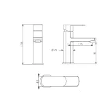 Смеситель для раковины Lidz Luna 001F (k35) LDLUN001FNKS46094 Nickel Фото - 1