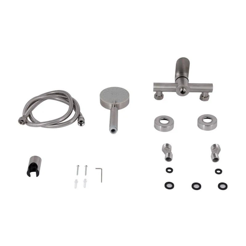 Смеситель для душа Lidz Luna 010 (с душевым гарнитуром) Nickel (SD00052219) Фото - 1