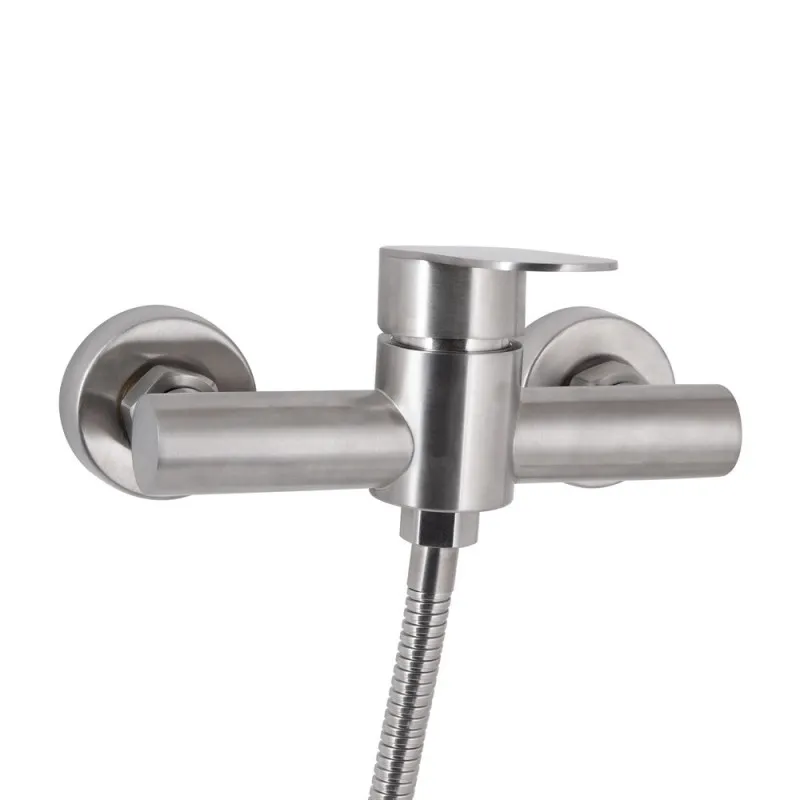 Смеситель для душа Lidz Luna 010 (с душевым гарнитуром) Nickel (SD00052219) Фото - 4