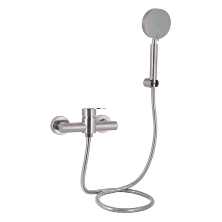 Смеситель для душа Lidz Luna 010 (с душевым гарнитуром) Nickel (SD00052219)