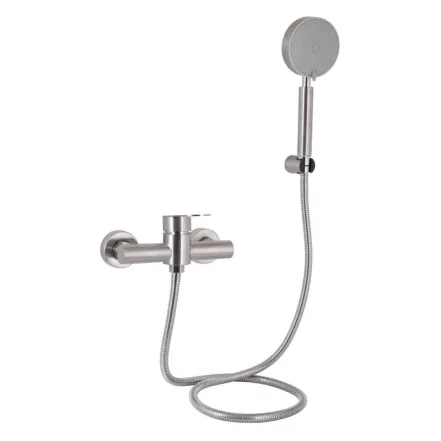 Змішувач для душу Lidz Luna 010 (з душовим гарнітуром) Nickel (SD00052219)