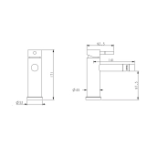 Змішувач для біде Lidz Aria 001AF (k35) LDARI001AFNKS46096 Nickel Фото - 1