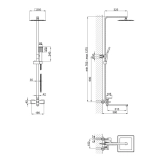 Душова система універсальна Lidz Kubis 1033 Nickel (SD00052234) Фото - 8