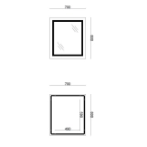 Зеркало Lidz Kubis 700х800 с LED-подсветкой Touch (SD00052333) Фото - 1