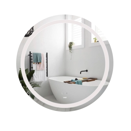 Зеркало Lidz Aria R800 с LED-подсветкой Touch, с антизапотеванием, с димером, рег. яркости LD78LR800