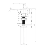 Дозатор для моющего средства Lidz LK118 круглый Brushed Steel (LDLK118BRU46400) Фото - 1