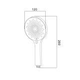 Лейка для ручного душа Lidz Niagara 32 120 мм округлая LDNIA32CRM47554 Chrome Фото - 1