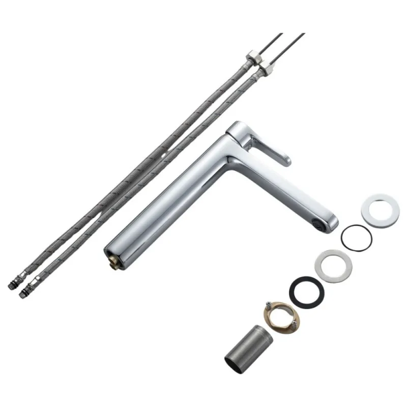 Змішувач латунний для раковини Lidz Astra 001FH високий Chrome (SD00054214) Фото - 2
