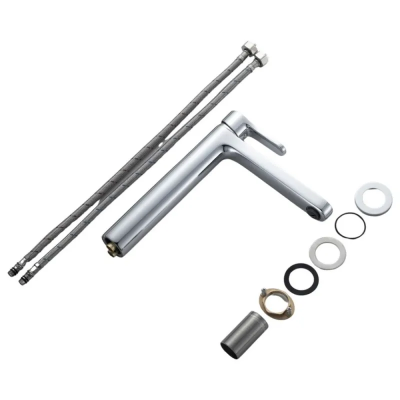 Змішувач латунний для раковини Lidz Astra 001FH високий Chrome (SD00054214) Фото - 3