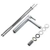 Змішувач латунний для раковини Lidz Astra 001FH високий Chrome (SD00054214) Фото - 2