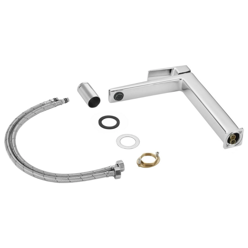 Змішувач латунний для раковини Lidz Orion 001FH високий Chrome (SD00054220) Фото - 5