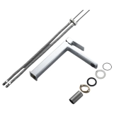 Змішувач латунний для раковини Lidz Orion 001FH високий Chrome (SD00054220) Фото - 2