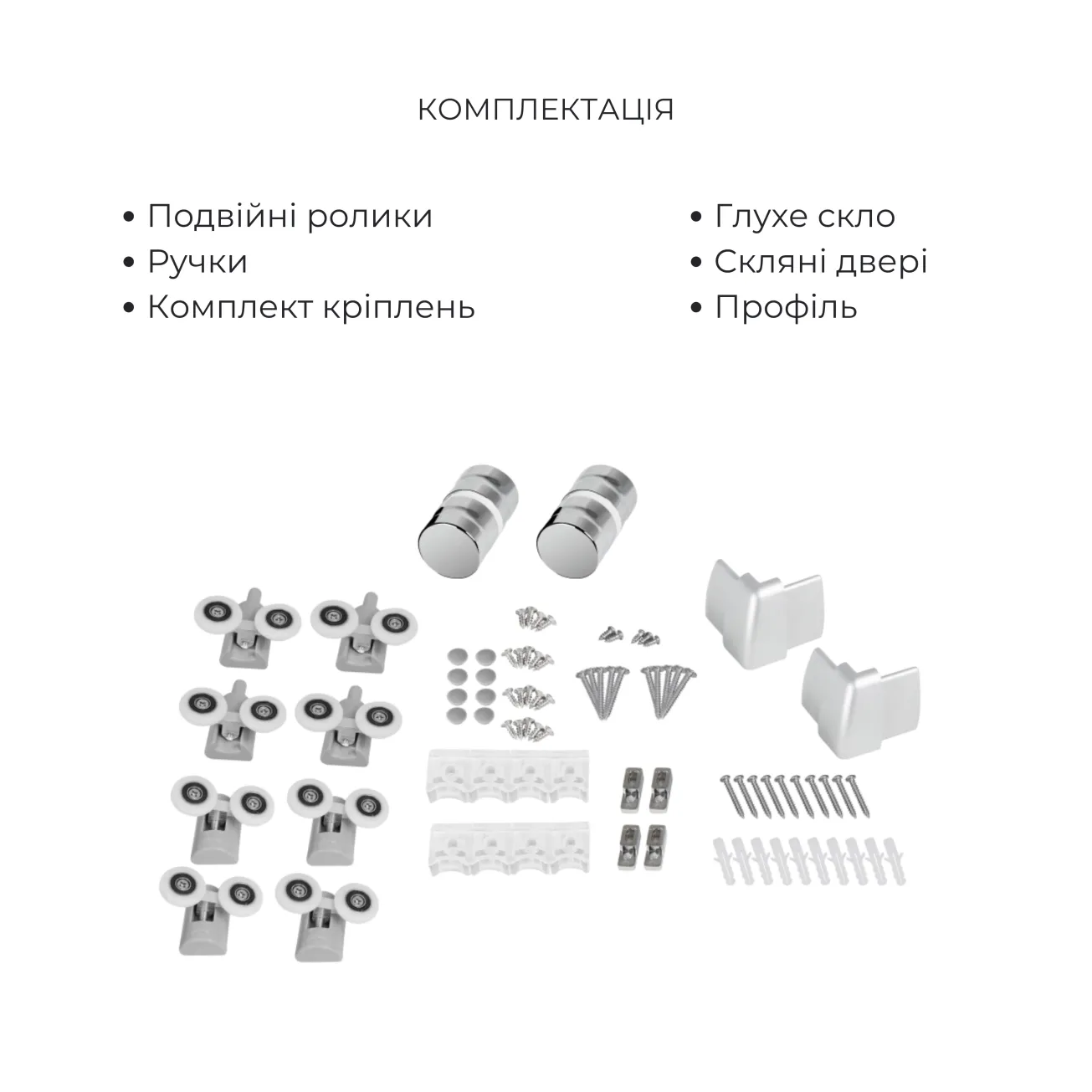 Комплект для душевої Latwa: Душева кабіна LLSC9090SATMIDGR2SET+Душева система на 3 споживача LDLAT1030CRM45417 Фото - 5