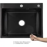 Мойка для кухни интегрированная Lidz Handmade H6050HB Decor Black PVD Honeycomb 2,5/0,5 мм LDH6050BDECPVD48371 (SD00054495) Фото - 2