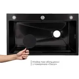 Мойка для кухни встраиваемая Lidz Handmade H7545B Decor Black PVD Honeycomb 3,0/1,0 мм LDH7545BDECPVD48373 (SD00054497) Фото - 3