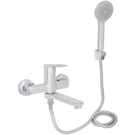 Змішувач для ванни Lidz Latwa 0061 з душовим гарнітуром, хром (SD00055116)
