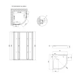 Душевая кабина с поддоном Lidz Latwa SC90x90.SAT.HIGH.FR Kapielka, полукруглая (SD00055614) Фото - 1