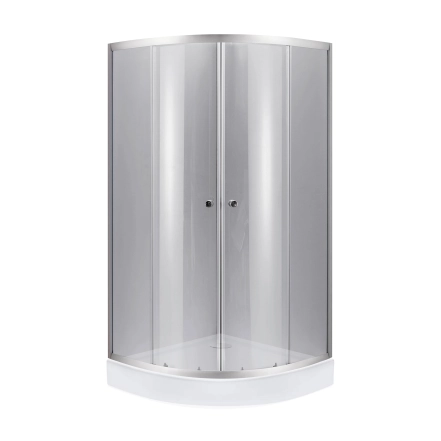 Душевая кабина с поддоном Lidz Latwa SC90x90.SAT.HIGH.FR Kapielka, полукруглая (SD00055614)