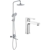Душова система універсальна Lidz Astra хром+змішувач для раковини Lidz Astra (SD00056958)