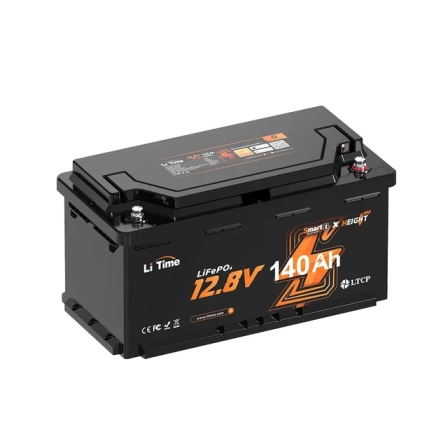 Акумуляторна батарея LiTime LiFePO4 12V140Ah H190 Bluetooth L12V140-150-H190-BT-4-AC150 (44-00516)