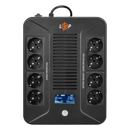 Джерело безперебійного живлення LogicPower UPS LP-UL600VA-8PS (360Вт) (16160)