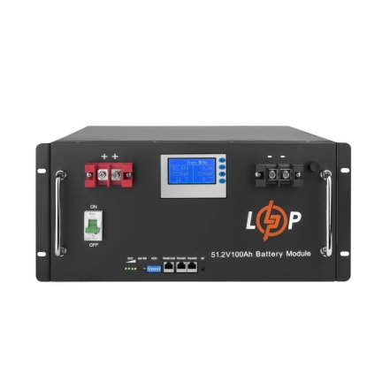 Аккумуляторная батарея LogicPower 48 В 100 А·ч (5120 Вт·ч) LCD Smart (BMS 100 А) LiFePO4